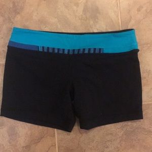 Black Lululemon Spandex Shorts Size 8